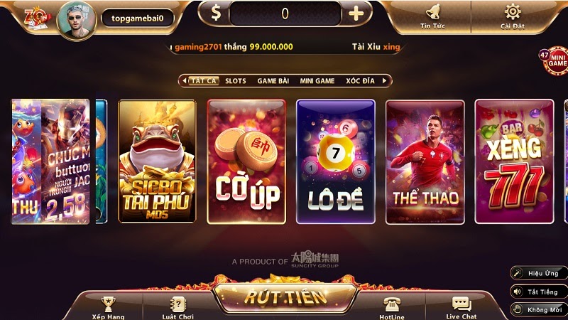 Kho game đa dạng phong phú tại Zowin sẽ không làm bạn thất vọng